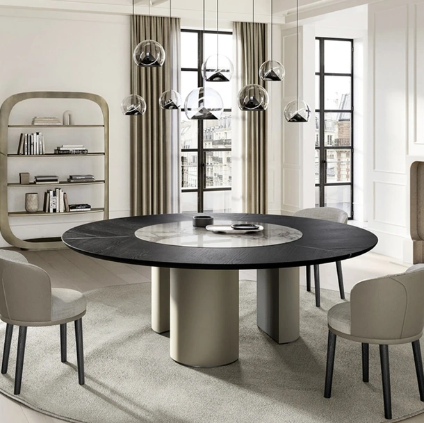 Tavolo Plai con top in legno e ceramica di Eforma