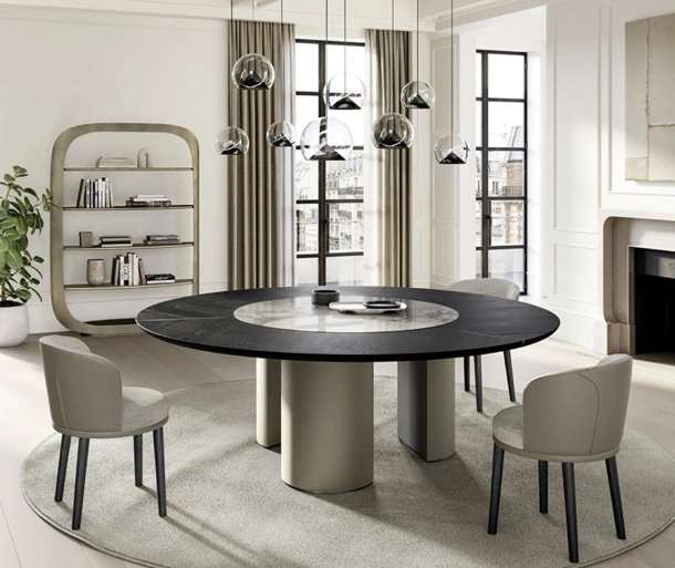 Tavolo Plai con top in legno e ceramica di Eforma