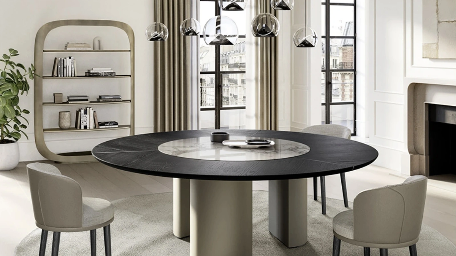 Tavolo Plai con top in legno e ceramica di Eforma