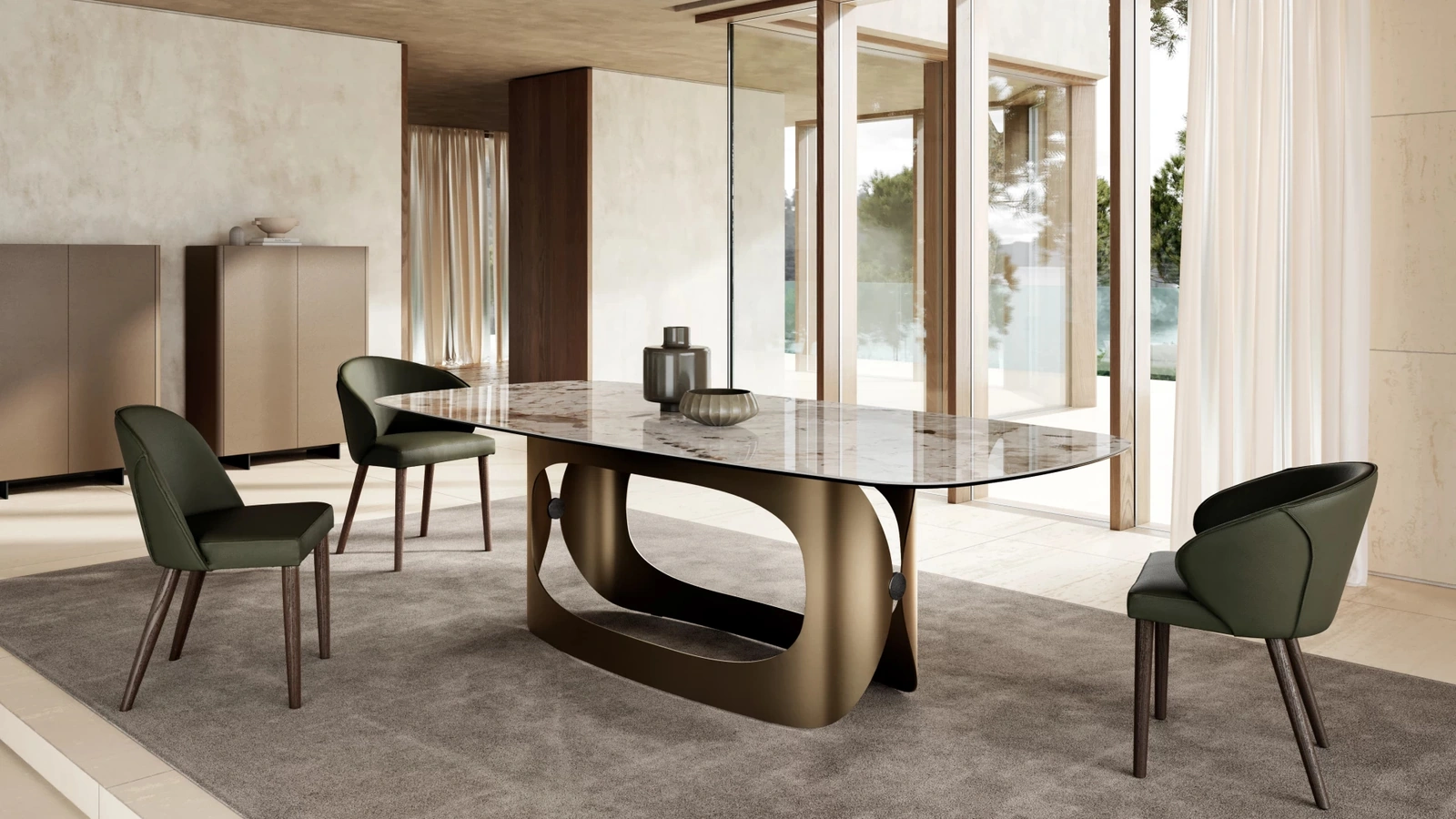Tavolo Polifemo con top in ceramica di Eforma
