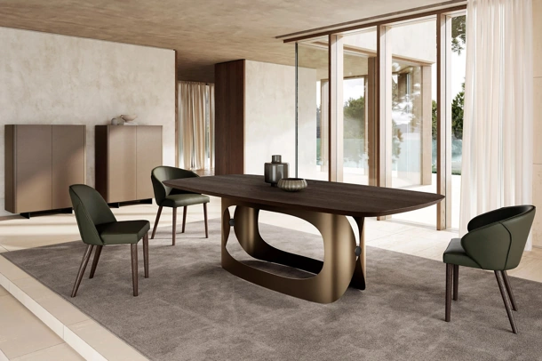 Tavolo Polifemo con top in legno di Eforma