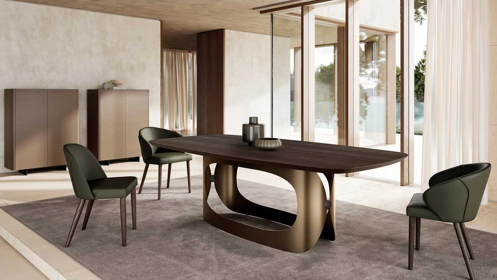 Tavolo Polifemo con top in legno di Eforma