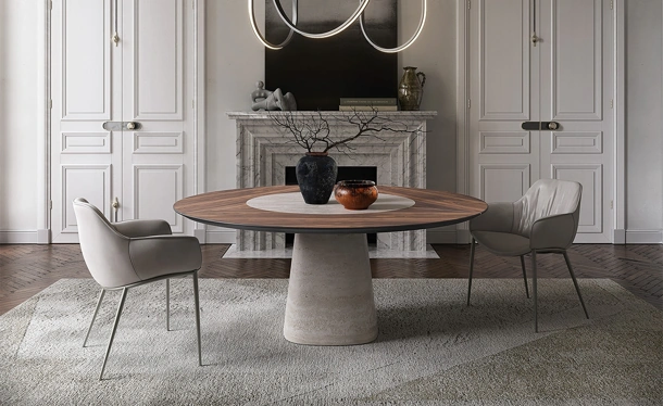Tavolo Rado Ker-Wood Round di Cattelan Italia