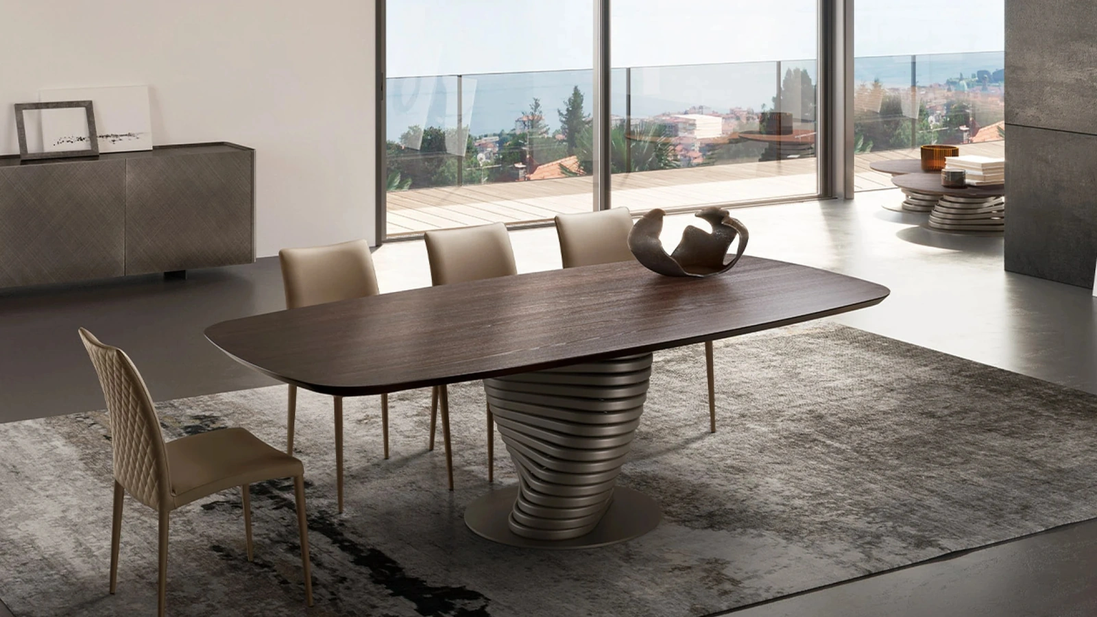 Tavolo Rotolo con top in legno di Eforma