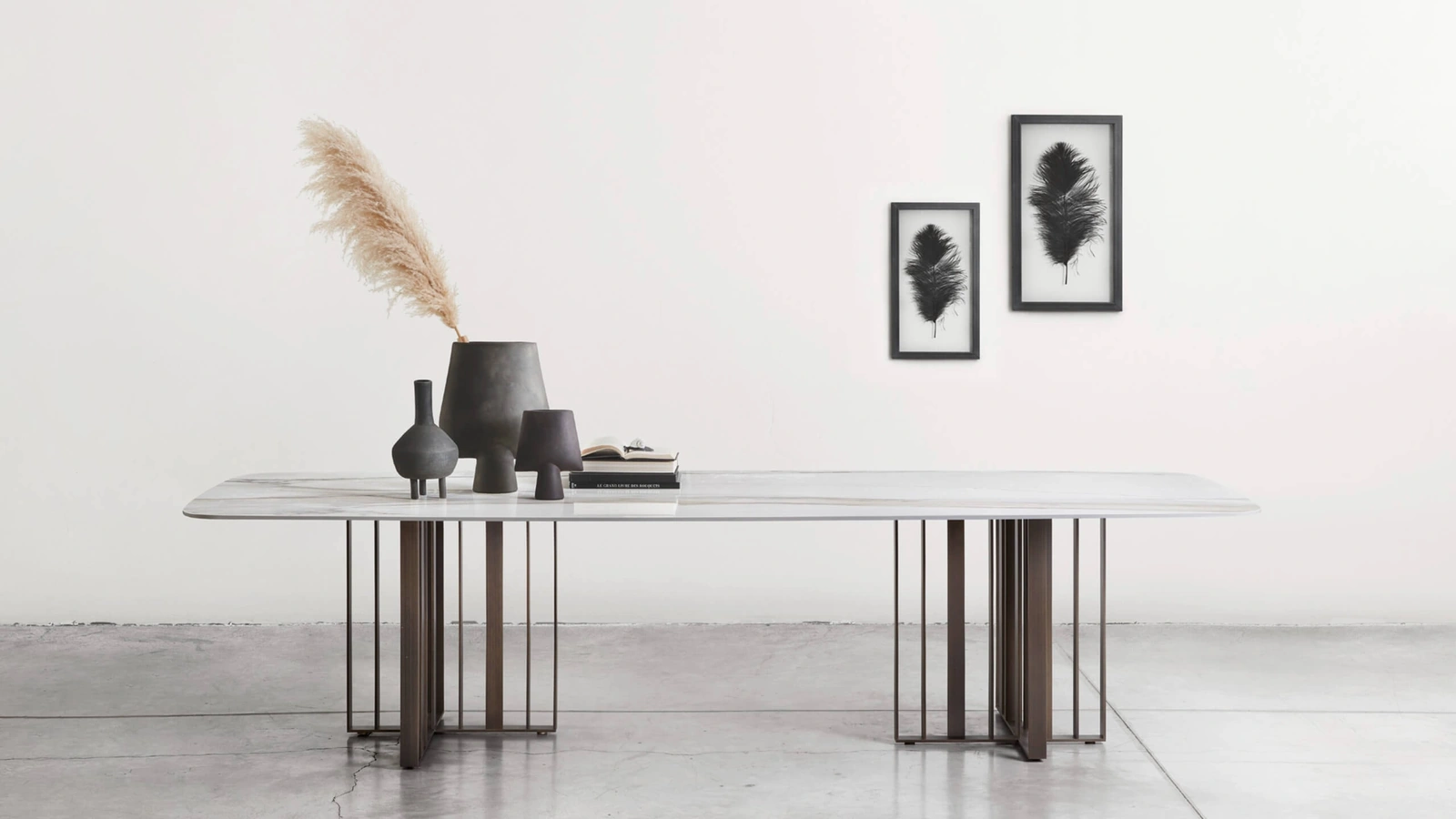 Tavolo con top in marmo Shade di Lema