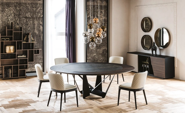 Tavolo Skorpio Ker-Wood Round di Cattelan Italia