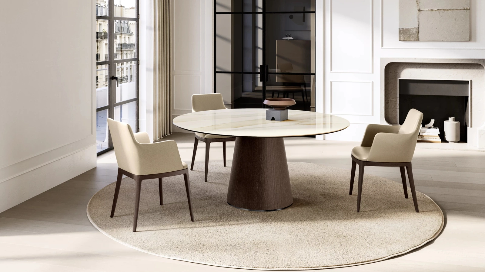 Tavolo Teo con top in ceramica di Eforma