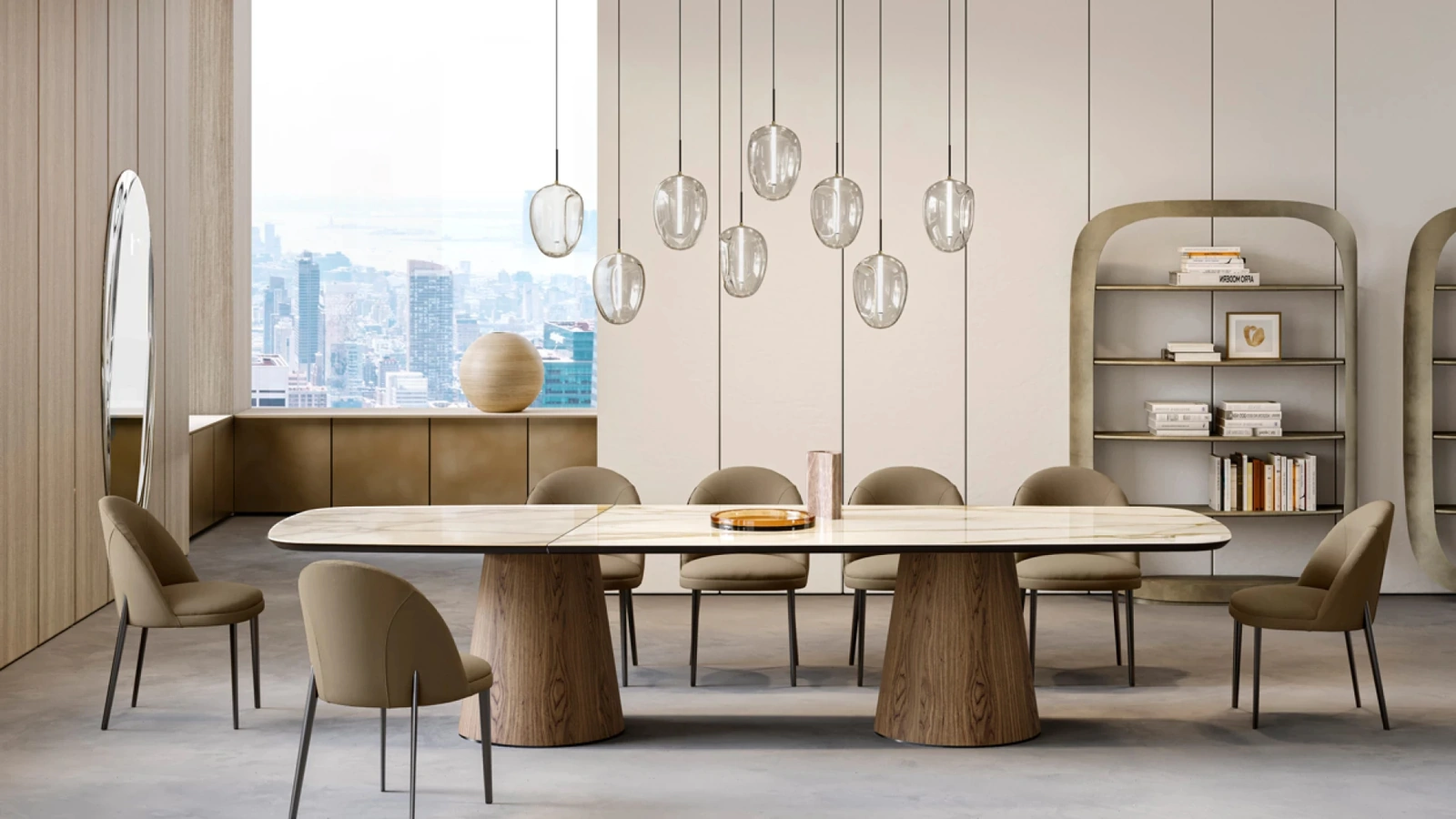 Tavolo Teo XL con top in ceramica di Eforma
