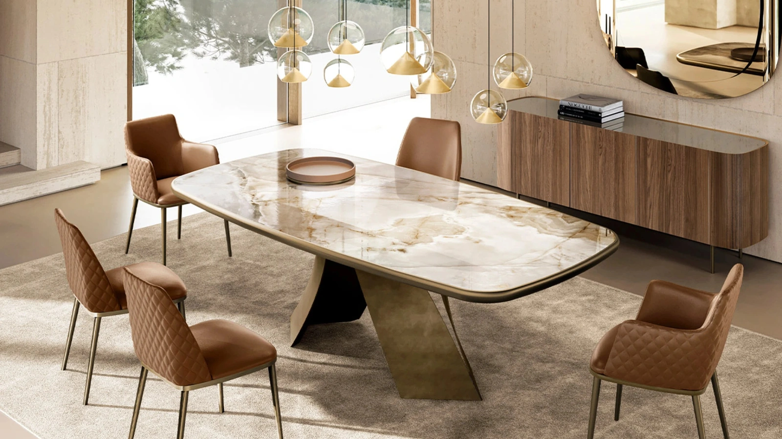 Tavolo Twist con top in ceramica king di Eforma