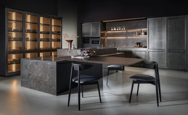 Cucina Design con isola Telero Project 2 di Euromobil