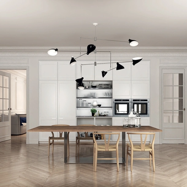 Cucina Design ad angolo Filò Project 3 in laccato opaco Bianco di Euromobil