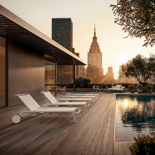 Day Bed Calipso in fibra sintetica di Flexform