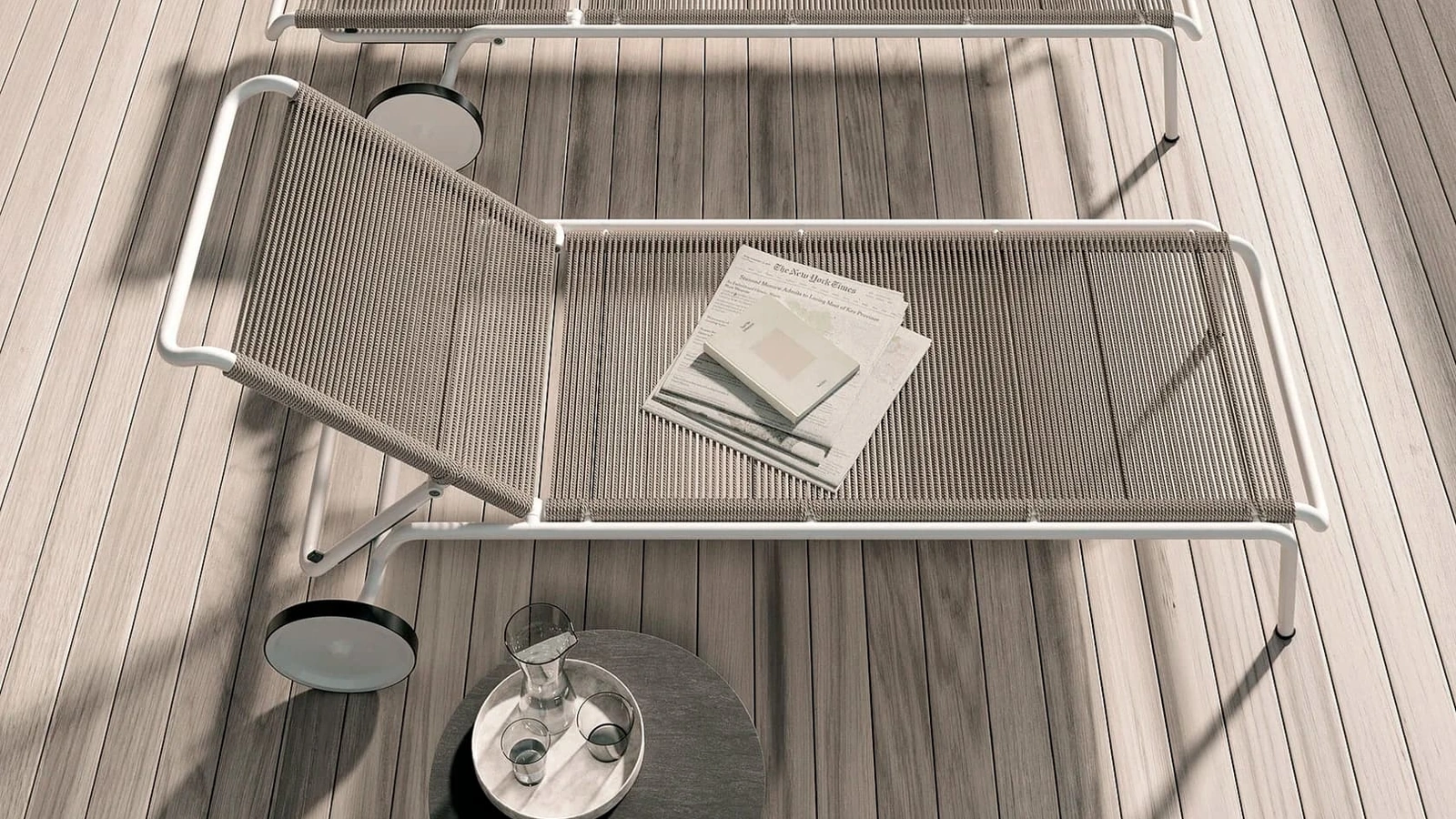 Day Bed Calipso in fibra sintetica di Flexform