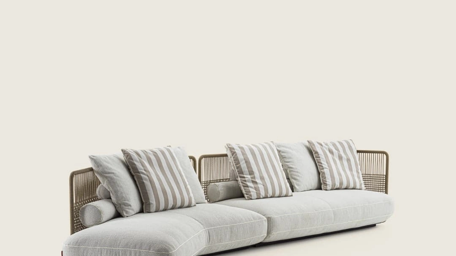 Divano Everett Outdoor in corda di polipropilene di Flexform
