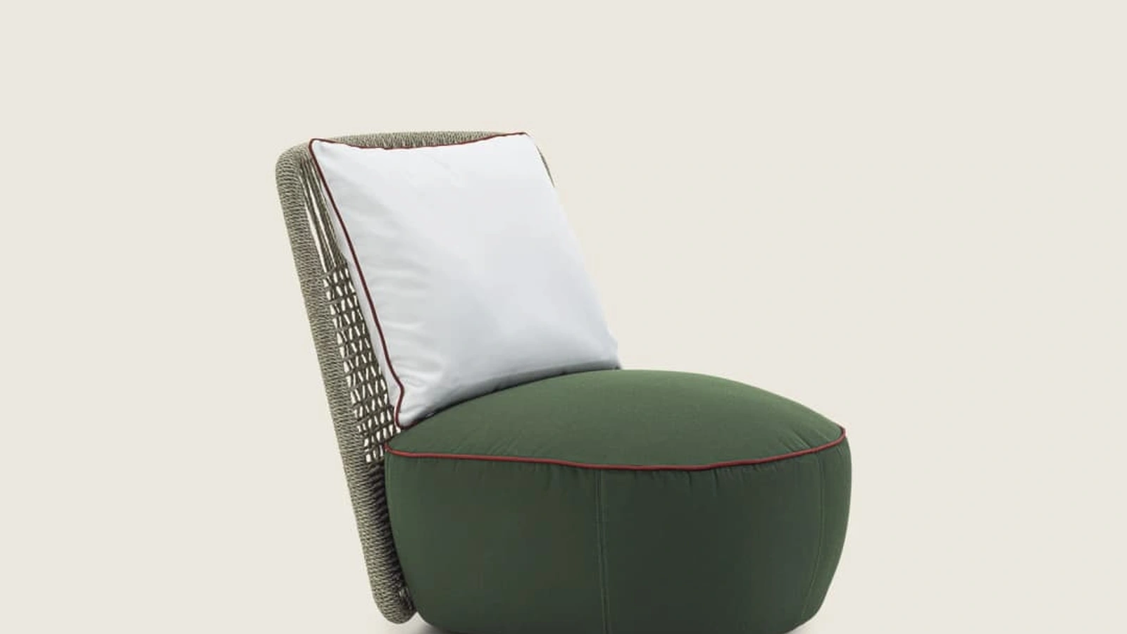 Poltroncina Everett Outdoor in corda di polipropilene intrecciata di Flexform