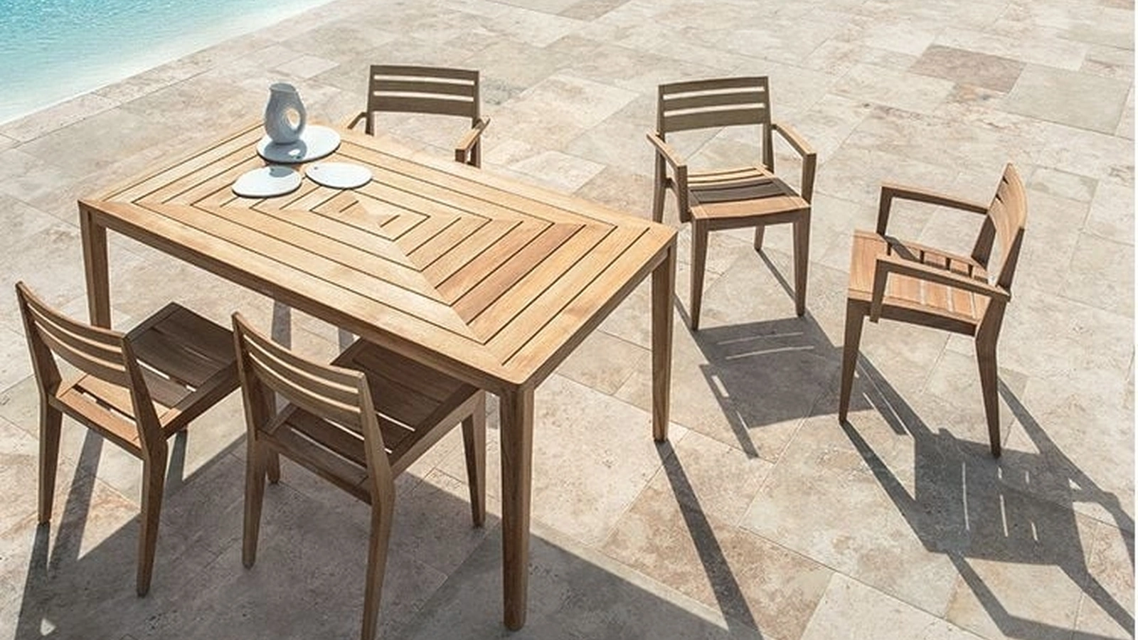 Tavolo rettangolare in Teak Friends di Ethimo