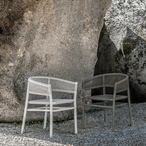 Poltroncina Kilt in Round Rope e Metallo di Ethimo