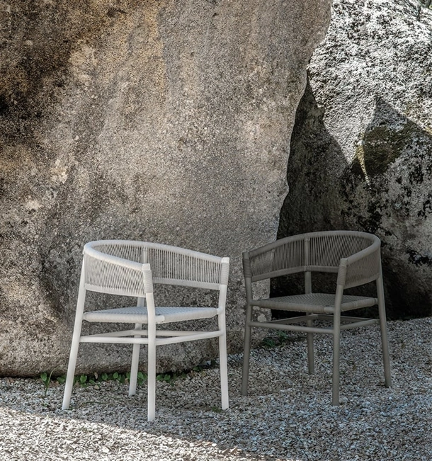 Poltroncina Kilt in Round Rope e Metallo di Ethimo
