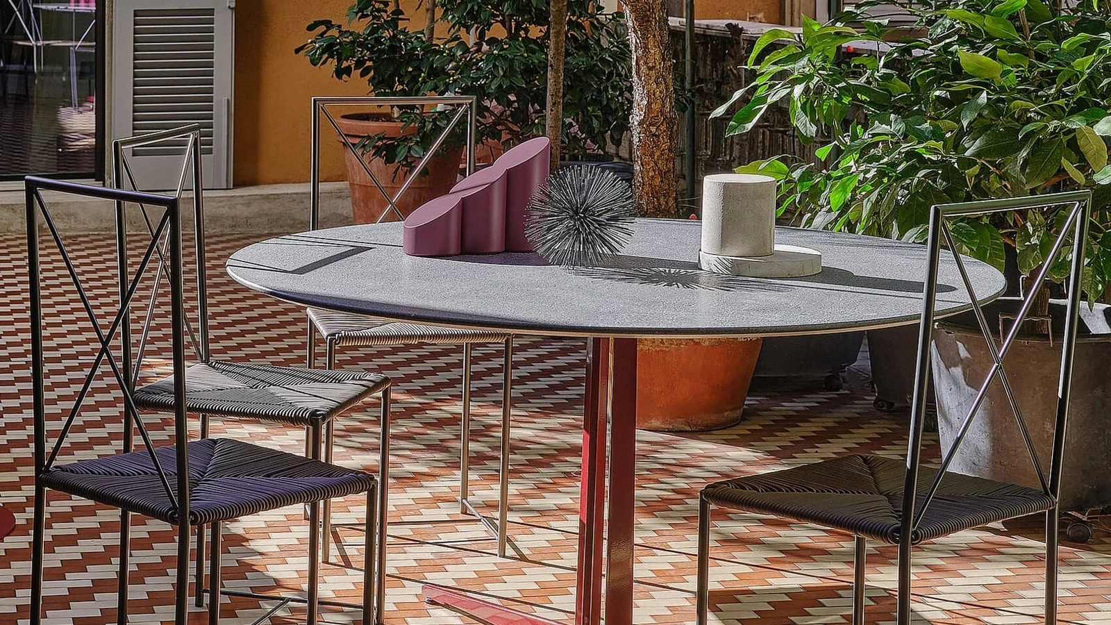 Sedia in acciaio Moka Outdoor di Flexform