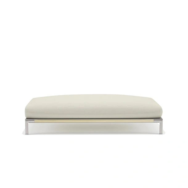Pouf Baia in tessuto con struttura in Teak di Ethimo