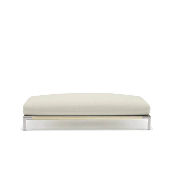 Pouf Baia in tessuto con struttura in Teak di Ethimo