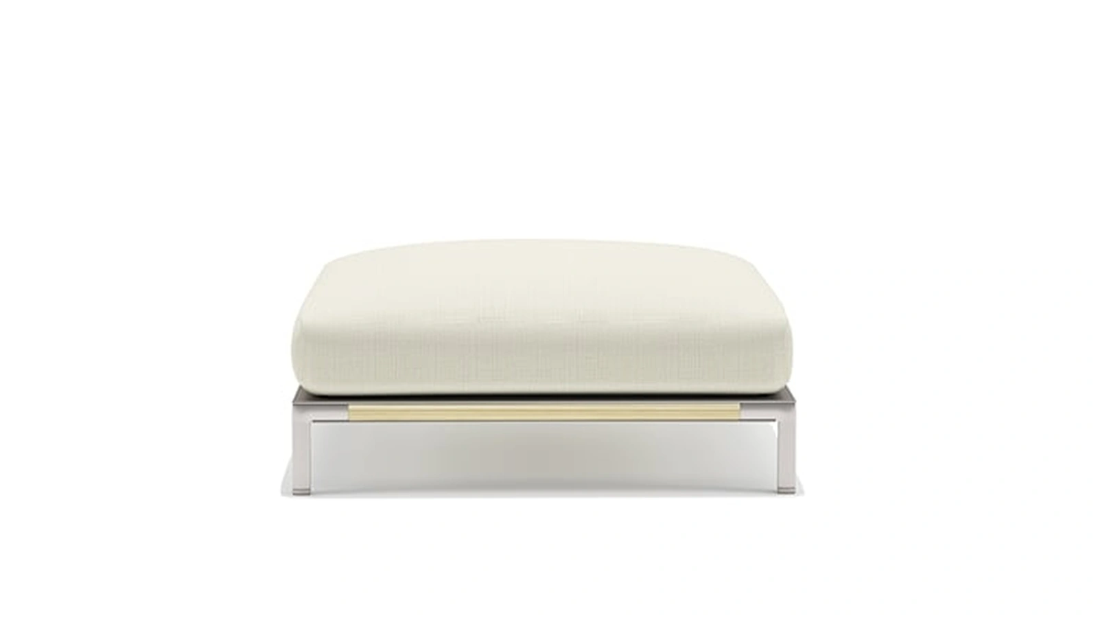 Pouf Baia in tessuto con struttura in Teak di Ethimo