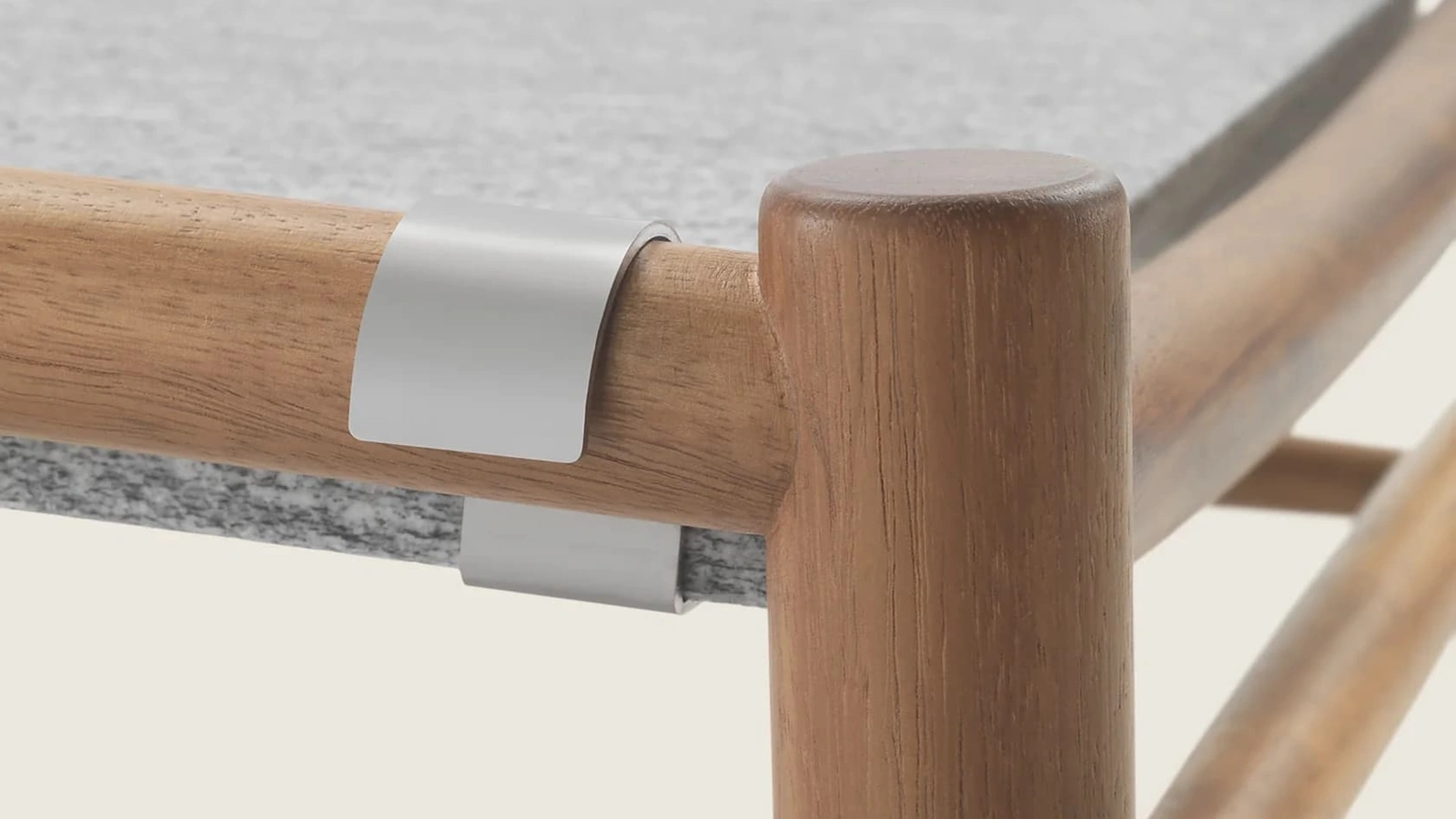 Tavolino in pietra e legno Tessa Outdoor di Flexform