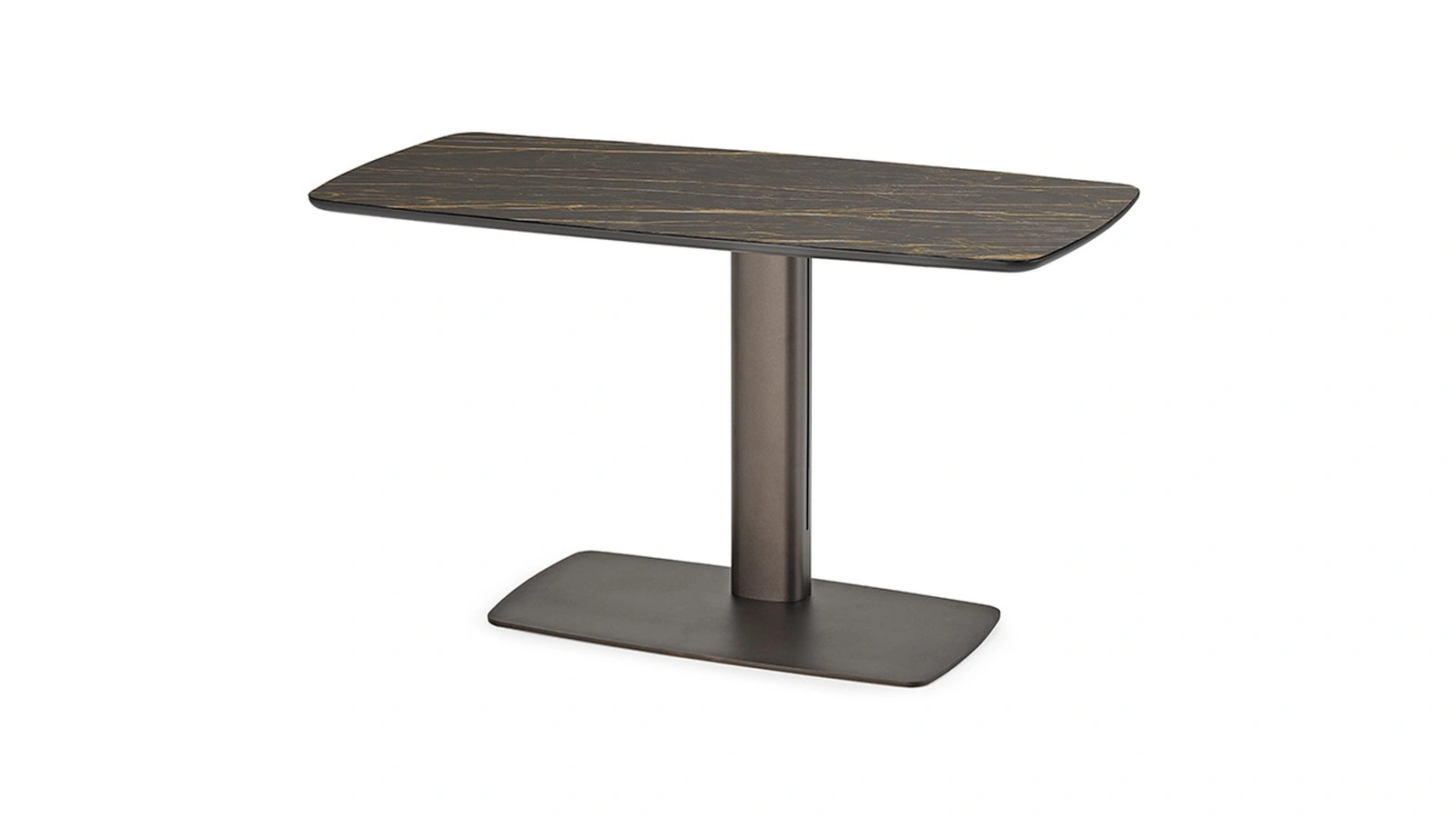 Scrivania Operativa con top in ceramica e base in metallo Run Keramik di Cattelan Italia